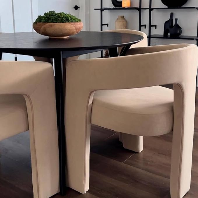 VESCASA Velvet Barrel Dining Chair