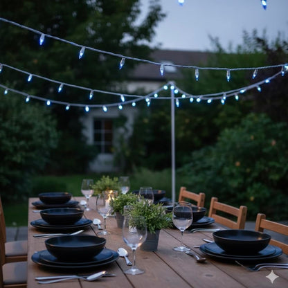 Brite Star 100 Lt Designer Series Mini Lights, Teal, Green Wire