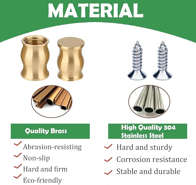 4 PCS Brass Cutting Board Feet