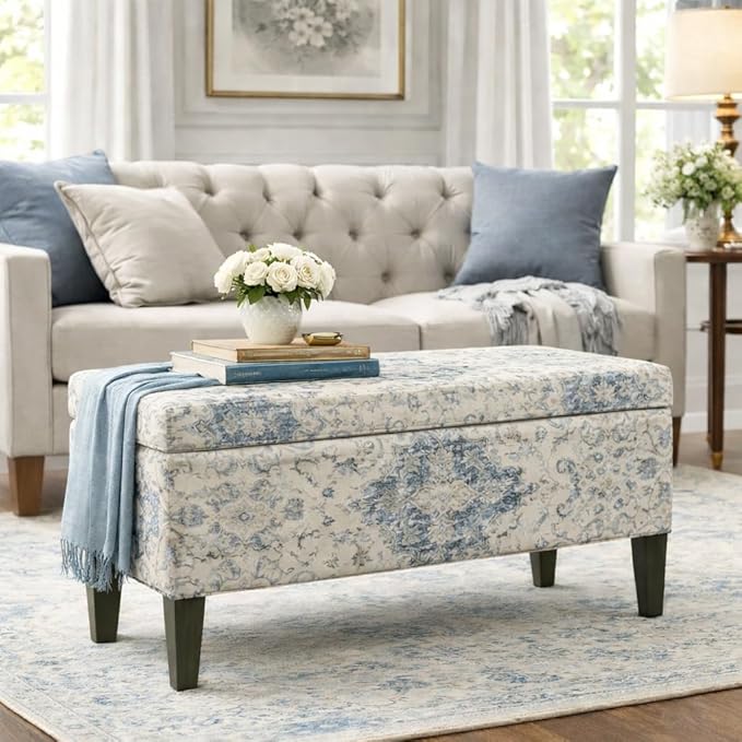 HomePop Large Decorative Storage Bench