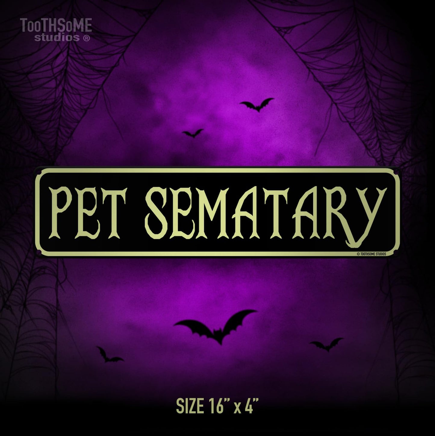 Pet Sematary Halloween Theme Street Sign 16" x 4" Spooky Bar Game Room Home Man Cave Home Decor (PetSemataryStreet)