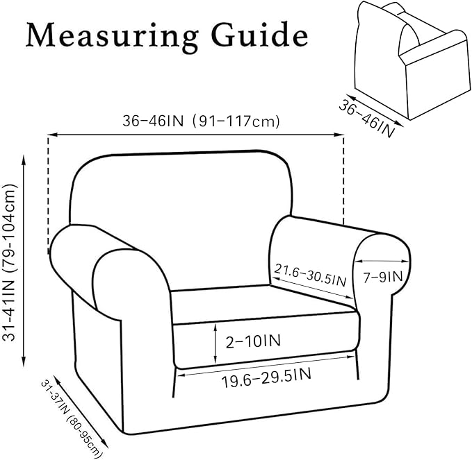 Turquoize 2 Piece Chair Covers Chair Slipcovers
