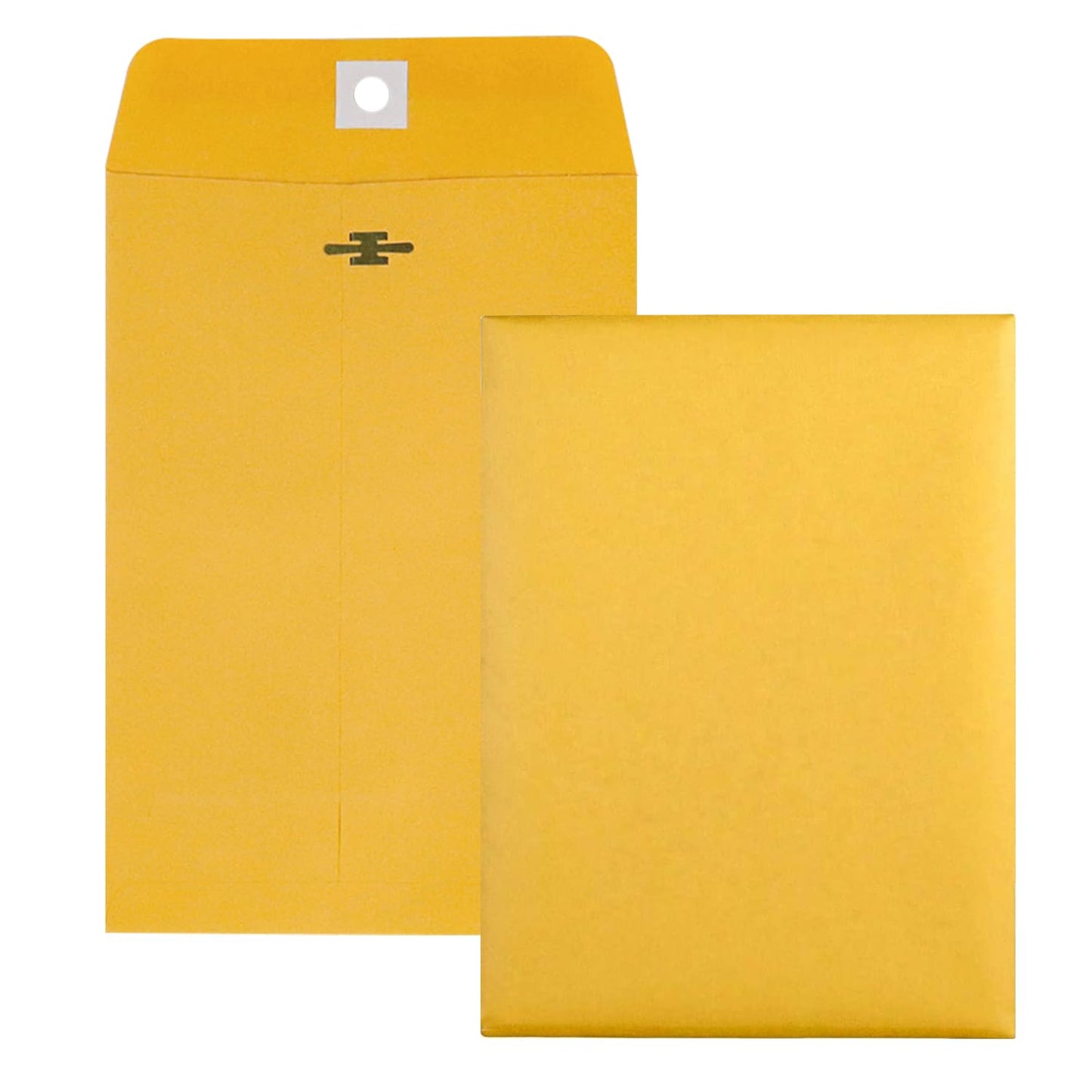 6” x 9” Clasp Envelopes with Gummed Seal Brown Kraft Catalog Envelopes Clasp Mailing Envelopes for Home, Office, Business 28 lb Kraft Paper,Pack of 30