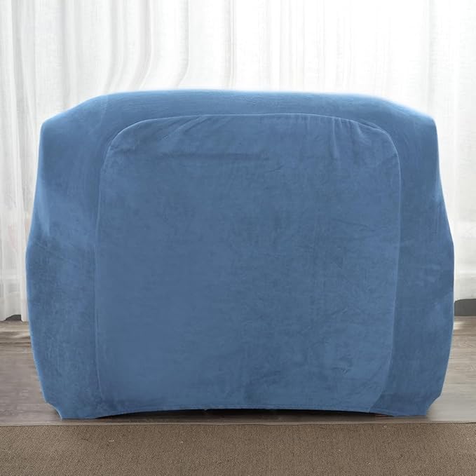 vctops 1-Piece Velvet Plush Stretch Chair Sofa Slipcover Soft Fuzzy Fluffy
