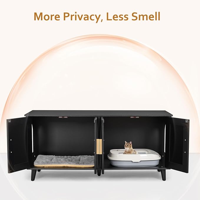 Homhedy Boho Cat Litter Box Enclosure