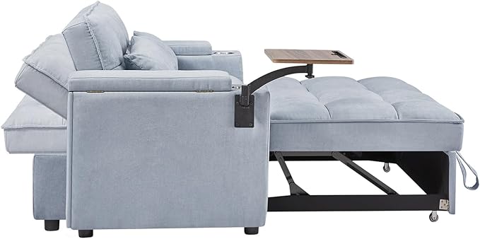 oaaktu 65''Convertible Sleeper Sofa Bed, 3-in-1 Pull Out Couch Bed