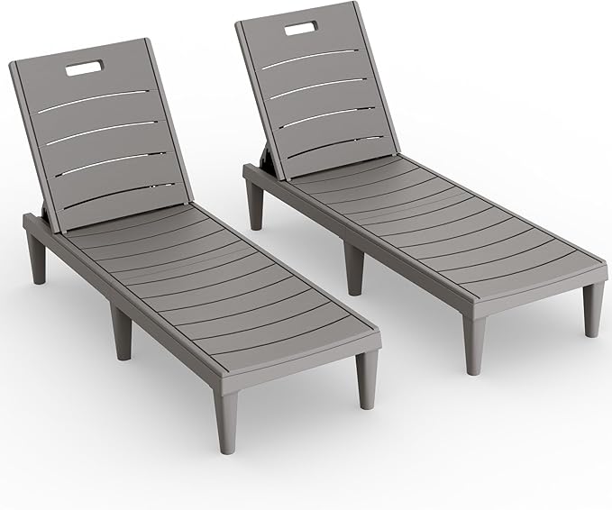 Devoko Outdoor Chaise Lounge Chair Set of 2