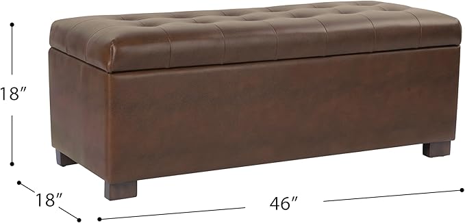 HomePop Large Tufted Storage Bench