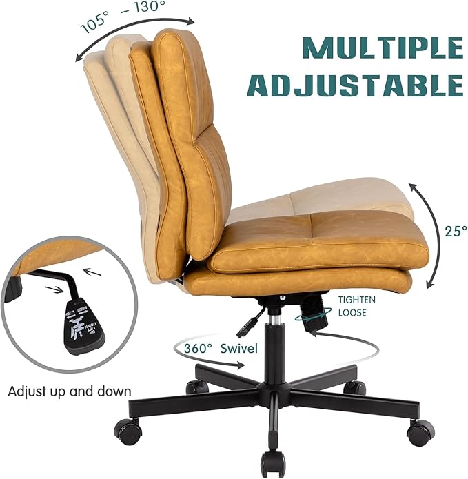 LUCKWIND Armless Office Desk Chair