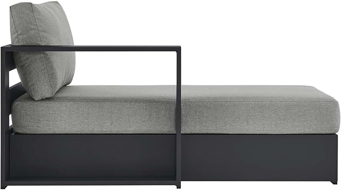 Modway Tahoe Aluminum Outdoor Chaise Lounge Gray