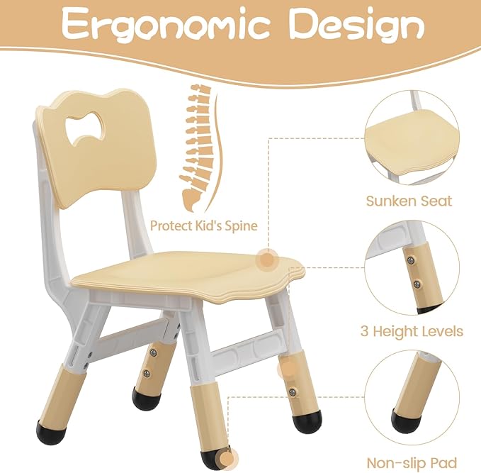 GAOMON Kids Table and 2 Chairs Set