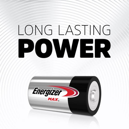 Energizer D Batteries, D Cell Battery Premium Alkaline, 8 Count