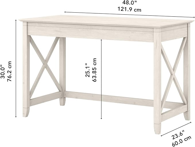 Bush Home Key West 48W Writing Desk in Linen White Oak