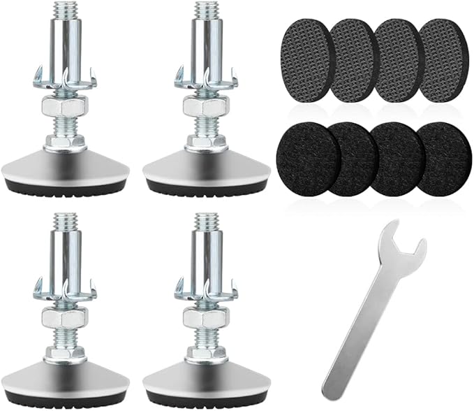 4 Set M10 Adjustable Leveling Feet, Heavy Duty Height Adjuster Furniture