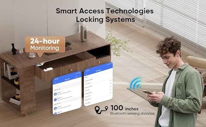 Smart Cabinet Lock Bluetooth Hidden Safety RFID Kid Keyless Drawer Locks