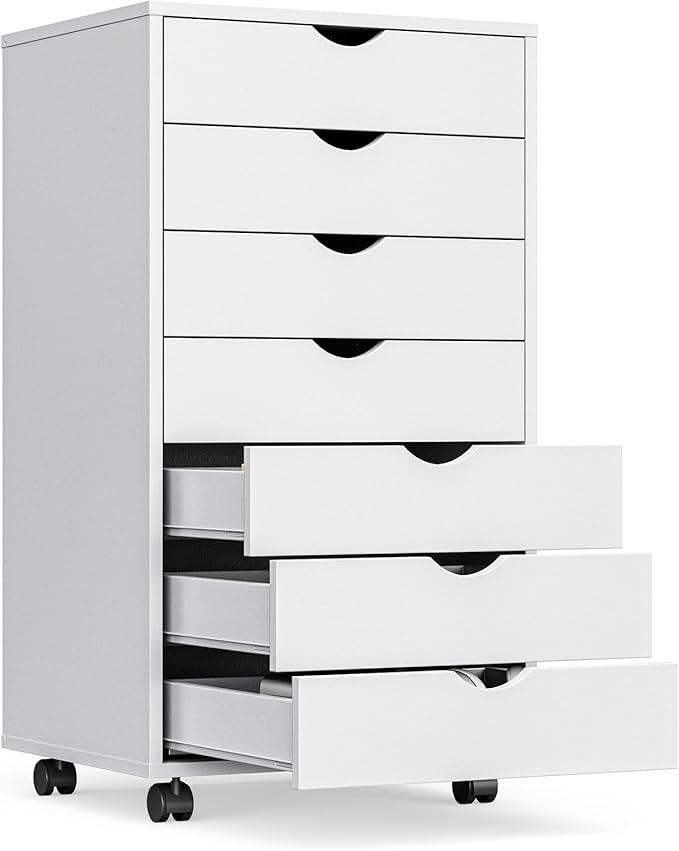 OLIXIS 7 Drawer Mobile File Cabinet Under Desk Storage Organization