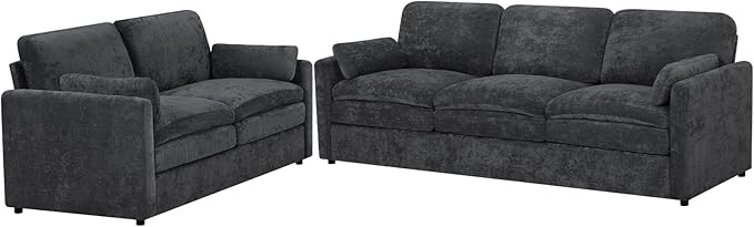2 Pieces Chenille Sofa Set