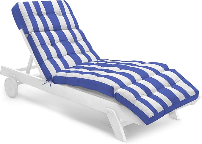 Outdoor Chaise Lounge Chair Cushion Waterproof 74.4 x 22 x 4.7 Inches Memory