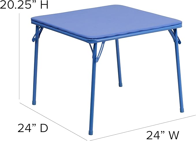 Flash Furniture Mindy Kids 3-Piece Folding Square Table and Chairs Set