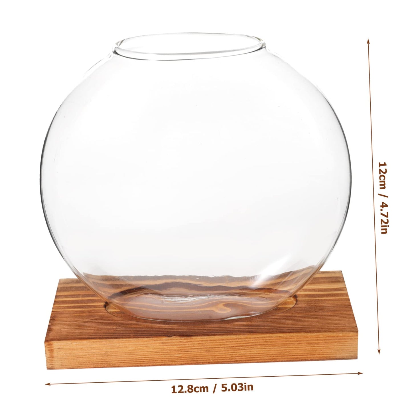 VALICLUD Hydroponic Plant Vase with Retro Base Tabletop Glass Terrarium for Home and Office Decor Chic DIY Decorative Container for Greenery and Floral Arrangements