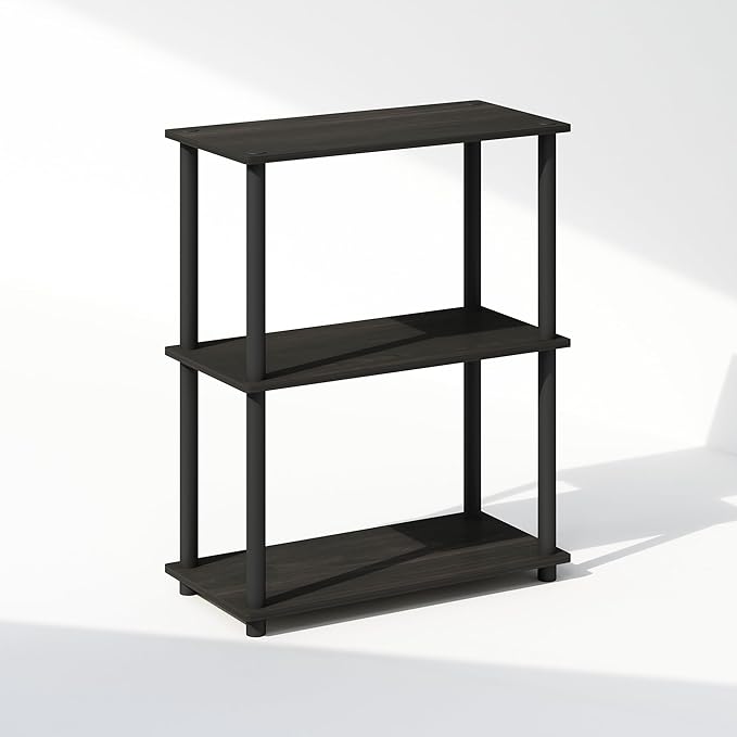 Furinno Turn-N-Tube Book Shelf, 3-Tier Bookshelf, Bookcase
