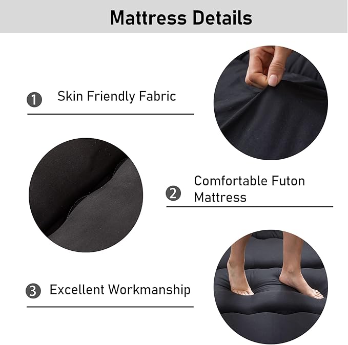 MAXYOYO Cot Japanese Floor Futon Mattress, Single Size Tatami Mat Sleeping Pad
