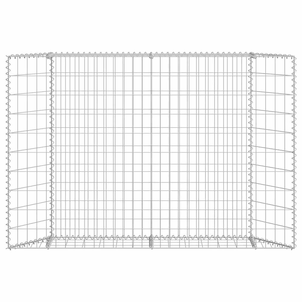vidaXL Galvanized Steel Gabion Raised Bed - Versatile and Durable Planter for Garden and Patio - Weather- 59.1"x7.9"x39.4" Silver
