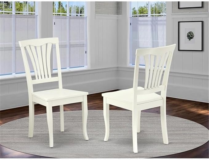 East West Furniture AVC-LWH-W Avon Dining Chairs