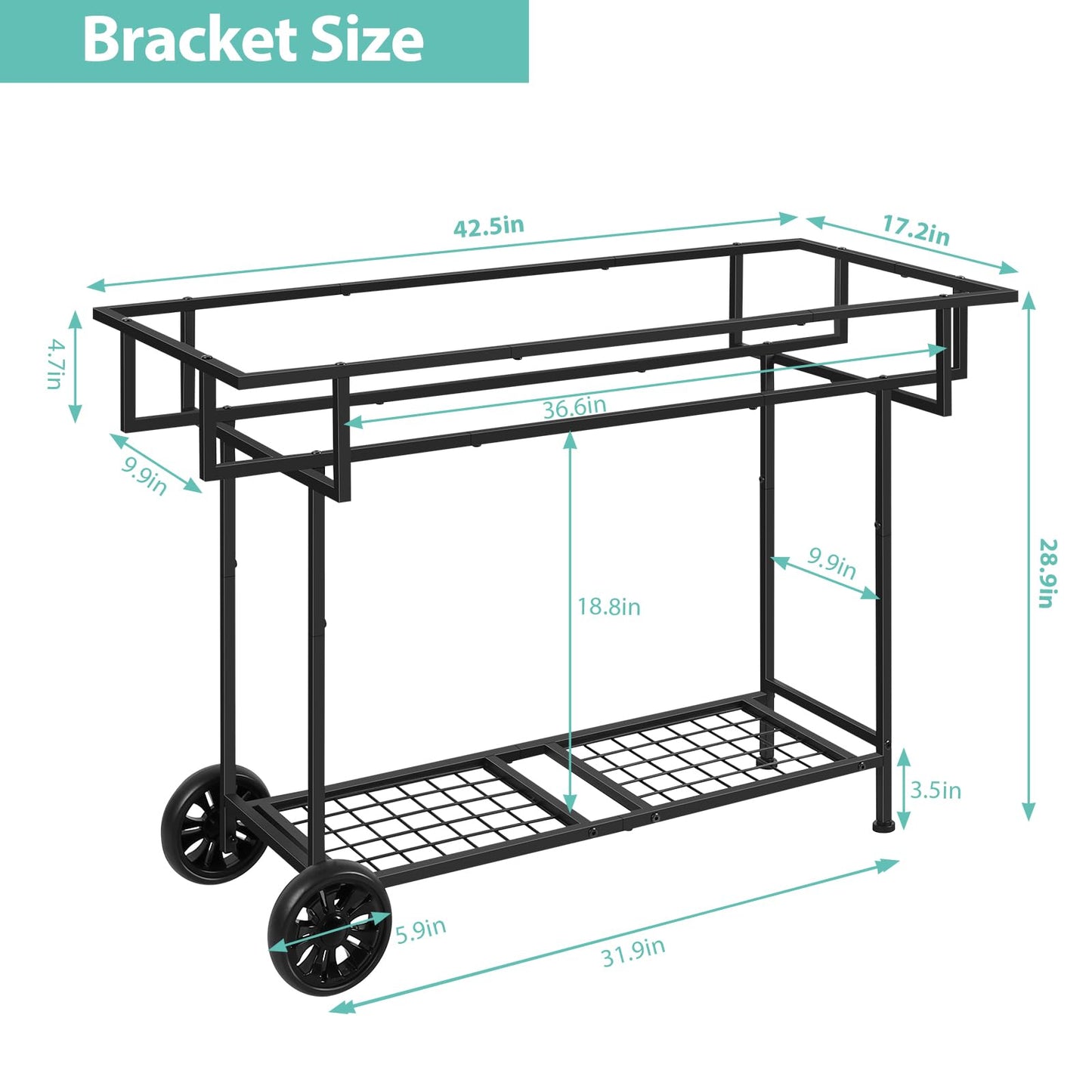YBING Elevated Garden Bed with Wheels Outdoor 42x17x30in Elevated Raised Planter Box Stand 6 Pocket Herb Garden Planter with Storage Shelf for Balcony Patio, Red