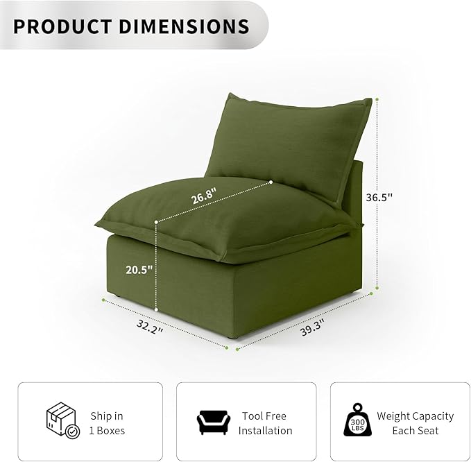 Cloud Sectional Couches, Down Filled Sofa