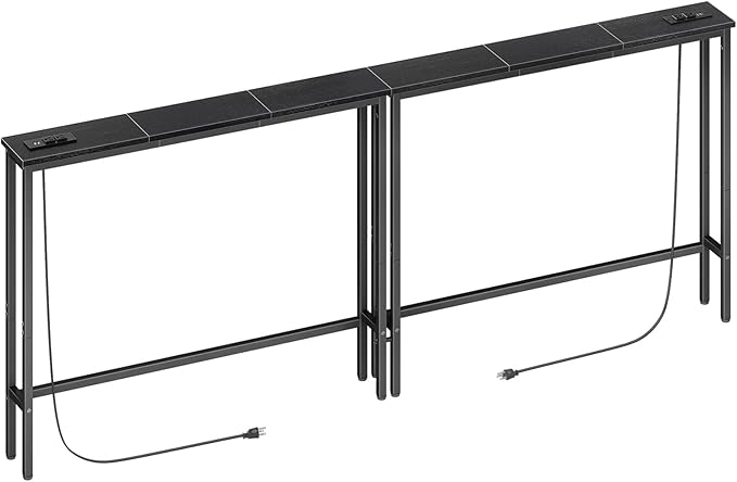 ELYKEN 2 Pack 5.9" Narrow Console Sofa Table