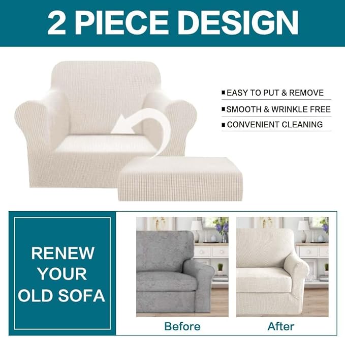 Turquoize 2 Piece Chair Covers Chair Slipcovers