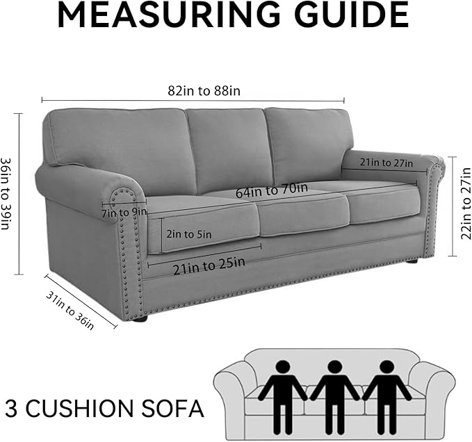 100% WaterproofCouch Cover 4-Piece Set Striped Sofa Slipcovers