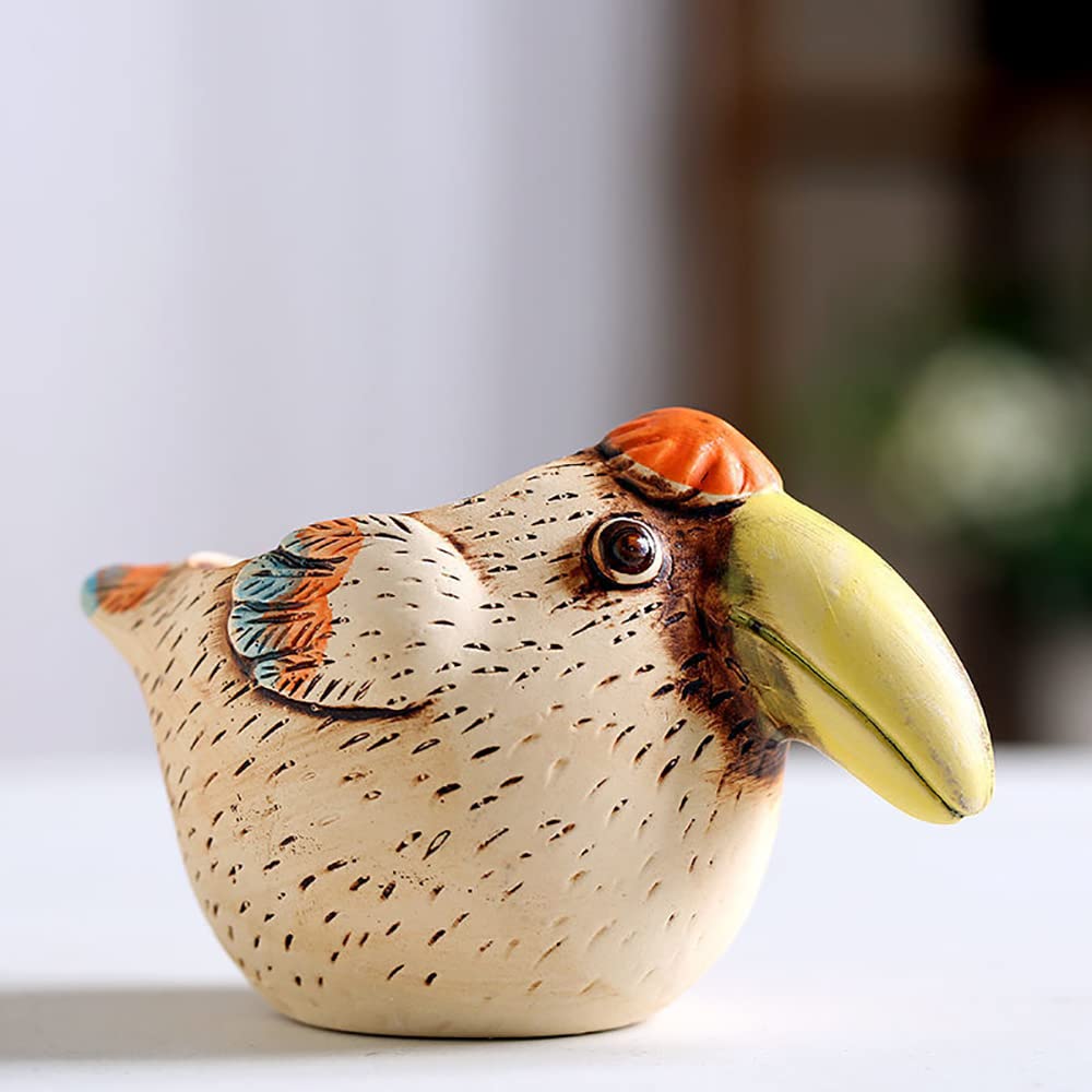 DIYOMR 5 Inch Animal Planter, Cartoon Woodpecker Shaped Ceramic Pots Small Flower Pot Plant Container for for Office Home Desktop Indoor/Outdoor Decor- Plants Not Included