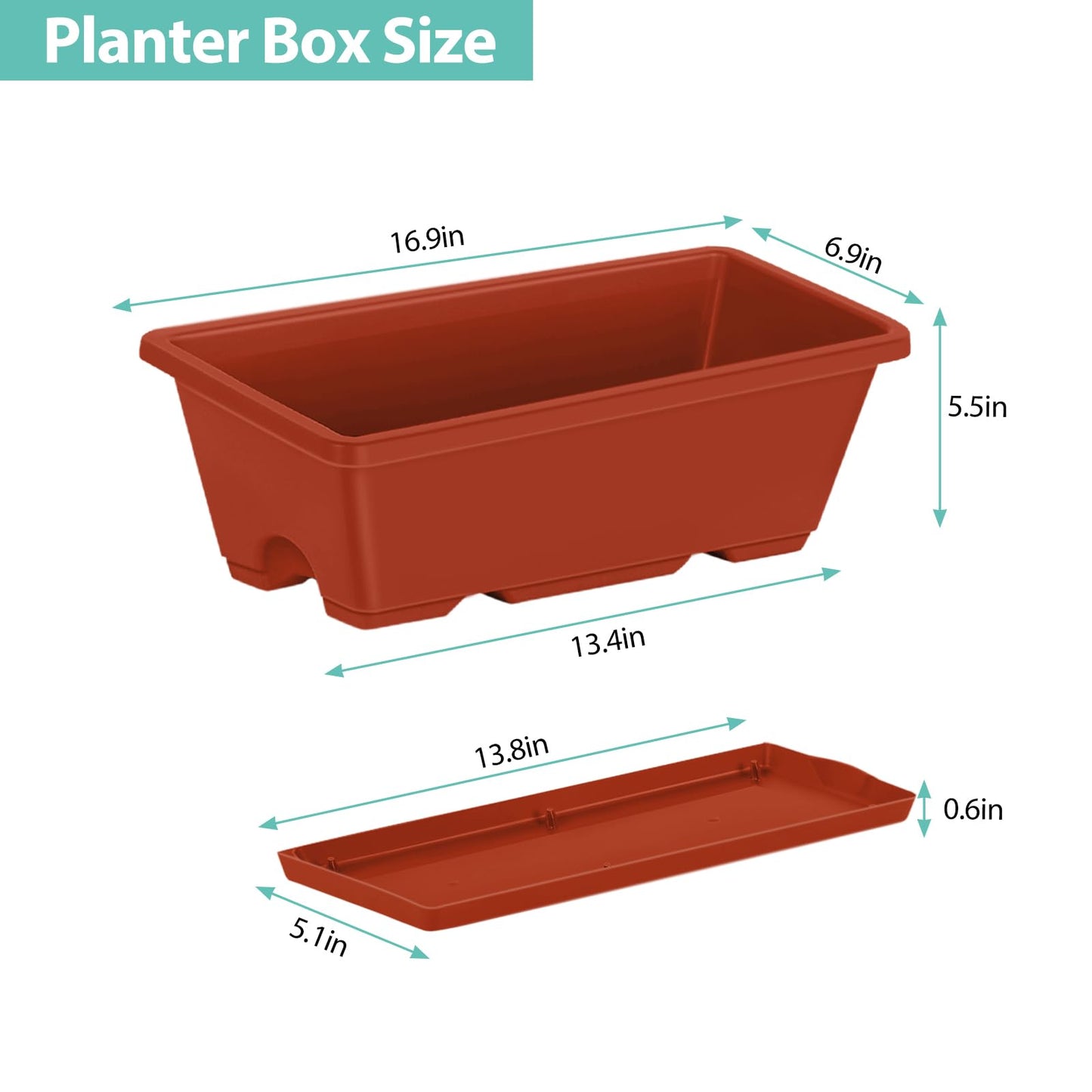 YBING Elevated Garden Bed with Wheels Outdoor 42x17x30in Elevated Raised Planter Box Stand 6 Pocket Herb Garden Planter with Storage Shelf for Balcony Patio, Red