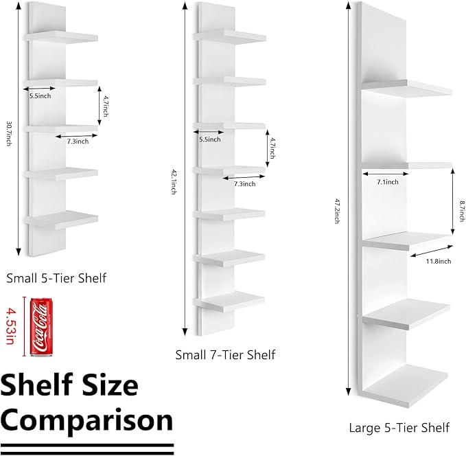 Homaterial 7 Tier Vertical Wall Shelf