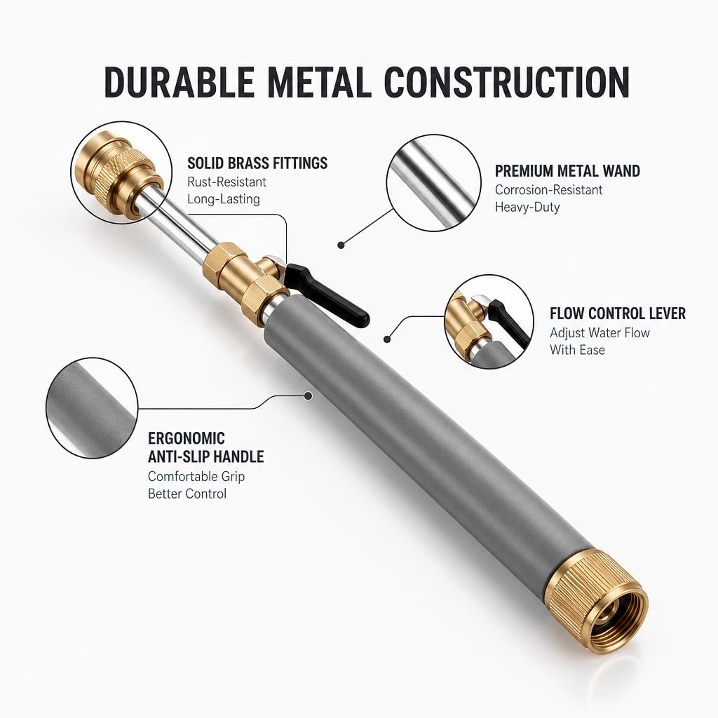 jet nozzle power washer wand for garden hose with 3 high pressure water hose nozzle and Quick Connectors For Patio Car Window Washing
