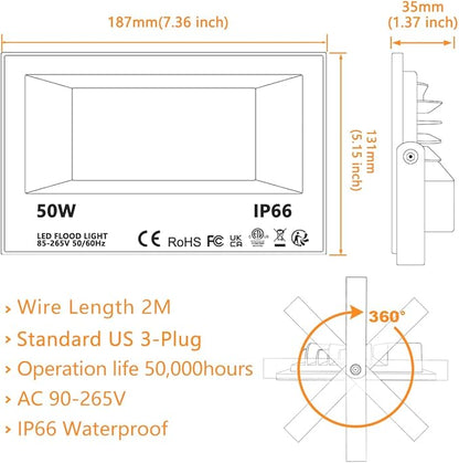MELPO Led Flood Light 400W Equivalent, RGBW Led Outdoor Lights Colored Floodlight with Remote,40W