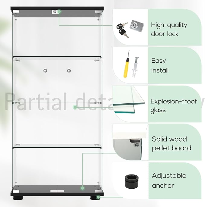 FANYUSHOW Glass Display Cabinet