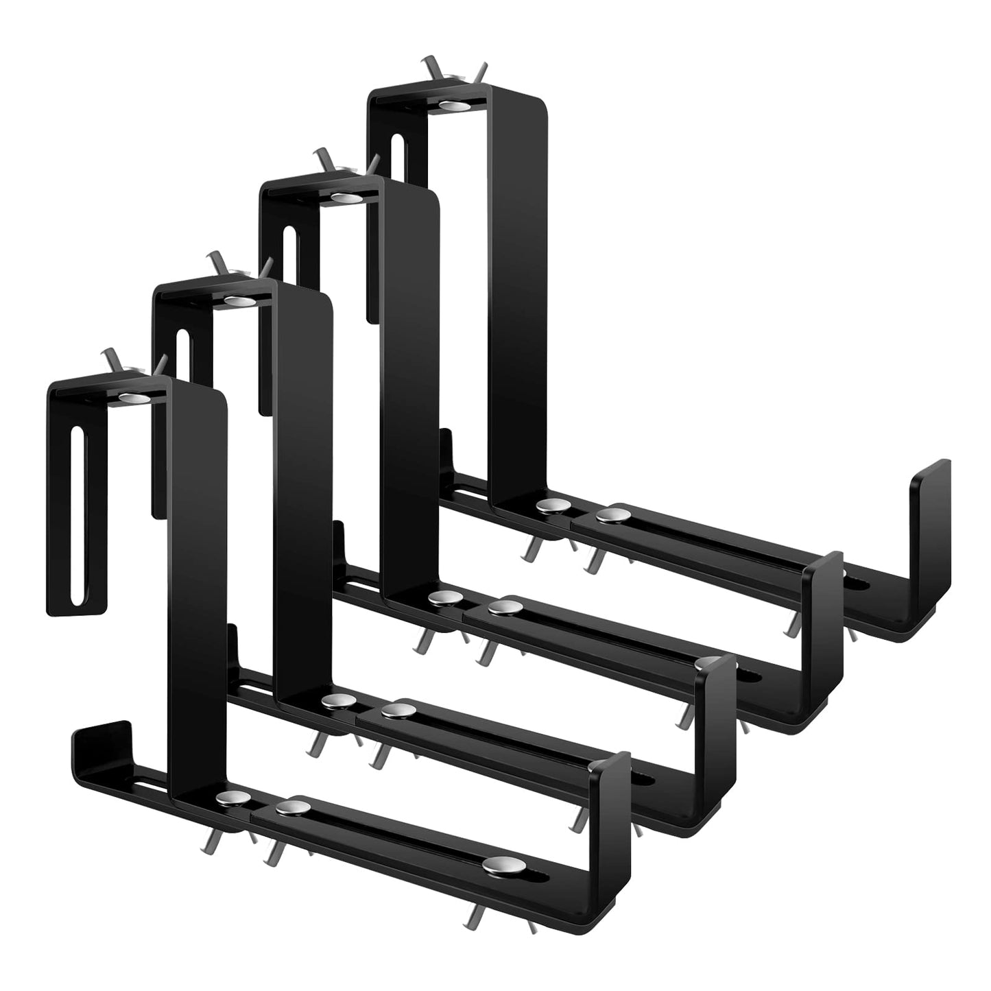 Planter Box Bracket,Flower Box Holder Brackets,Adjustable Window Box Brackets for Patio Garden Fence Pergola Balcony