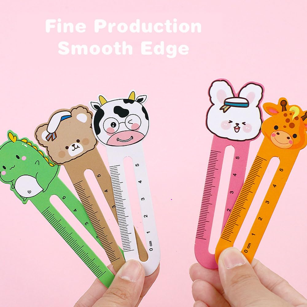 400 Pieces Cute Animal Bookmarks with 10 Different Kawaii Animal Patterns Reading Ruler Style Bookmarks Bulk Page Markers for Women Students Book Lovers Gift School Home Office Supplies