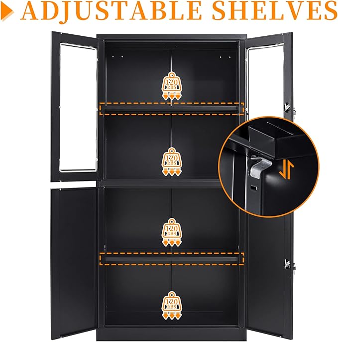 Black Metal Storage Cabinet