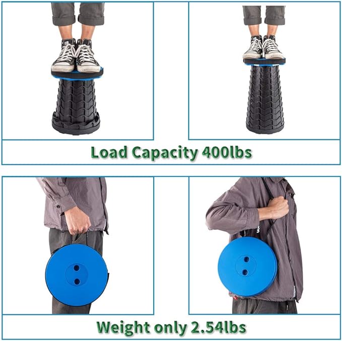 Boreeman Upgraded Folding Stool Lightweight Yet More Sturdy