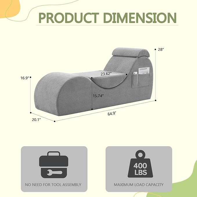 Yoga Chair Lounge for Adult, Ergonomic Chaise Lounge Chair