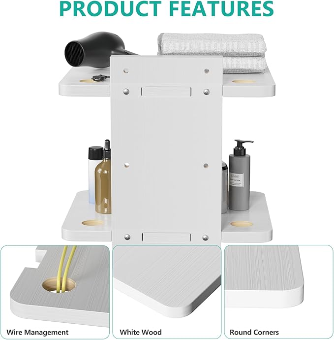 WALI Floating TV Shelf, 2 Tier Projector Shelf