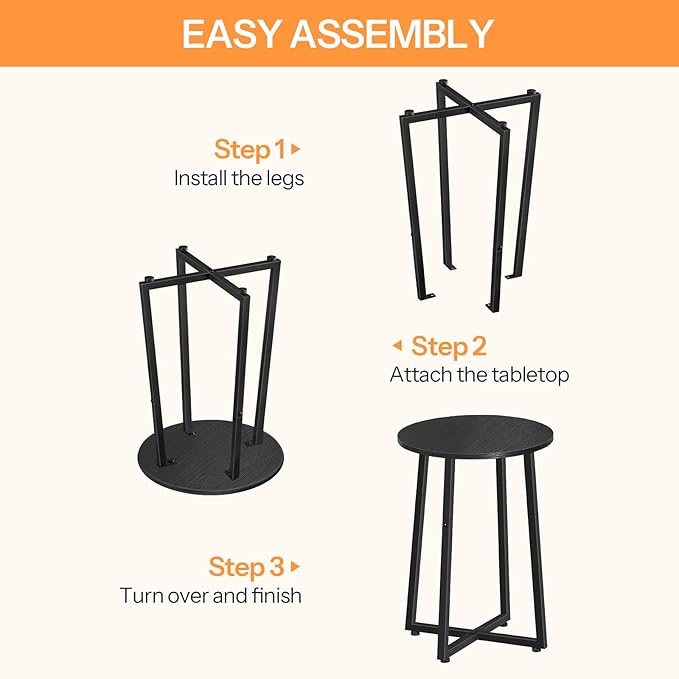 HOOBRO Side Table, Round End Accent Table
