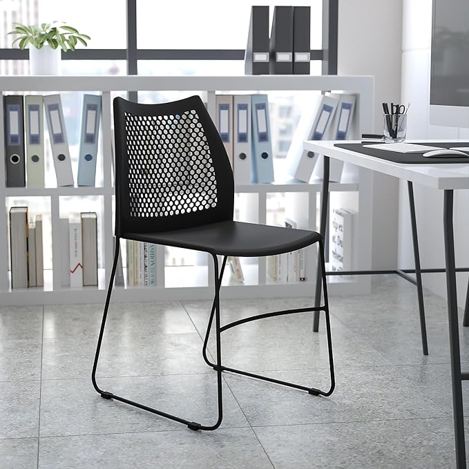 Flash Furniture HERCULES Series 661 lb. Capacity Navy Stack Chair