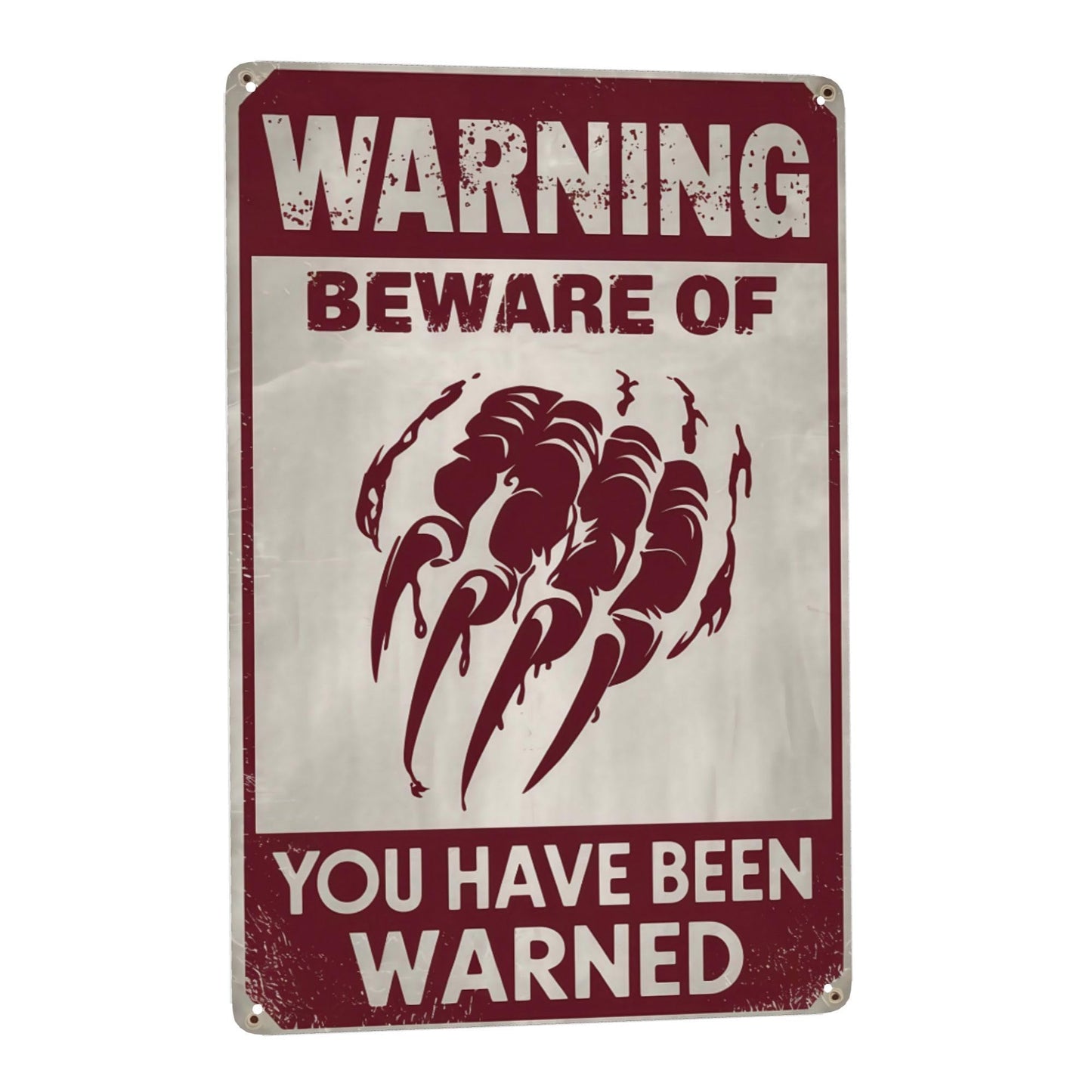 8x12 Inch Metal Sign Halloween Warning Beware You Have Been Warned Retro Wall Decor For Front Entry Porch Hallway Garage Party Room And Halloween Wall Display Spaces