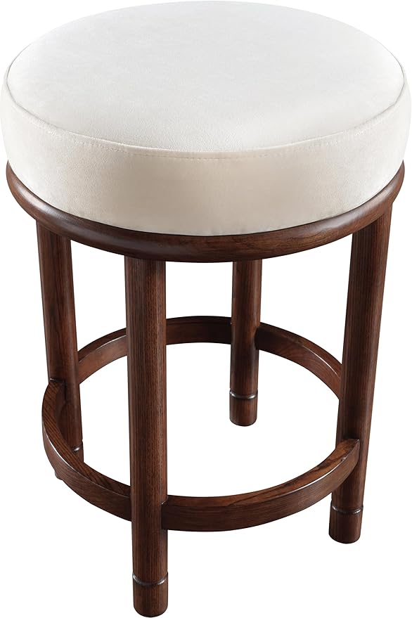 Meridian Furniture 978Cream-C Monette Collection Art Deco Counter Stool