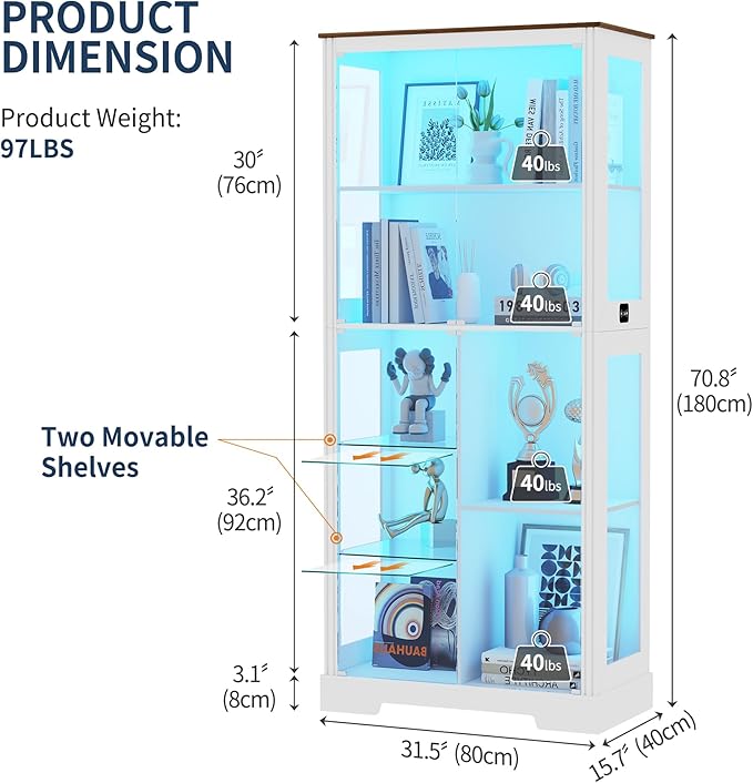 HNEBC 71'' Display Cabinet